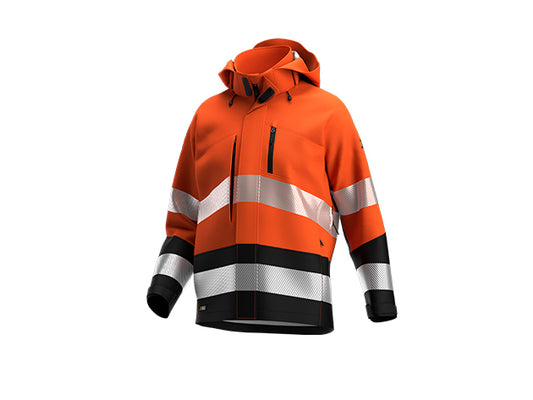 Safety Jogger 011913 SCUTI SSHELL JKT M ORANGE/BLACK
